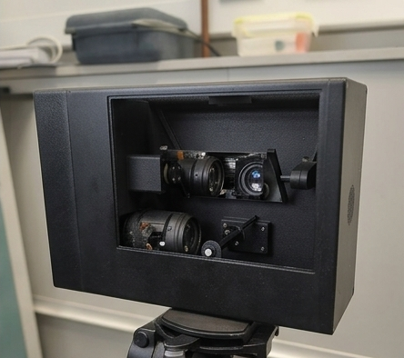 Inside a DART-Mo unit — the camera and mirror-steering optics.